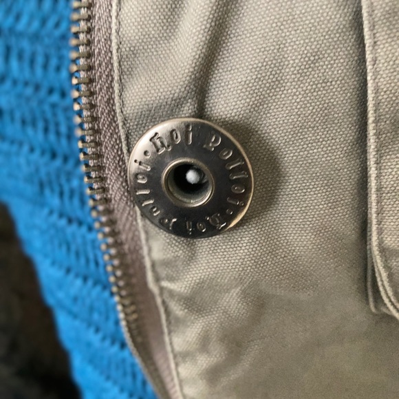 Hoi Polloi Bomber/Cargo Jacket Khaki-Gray Size 6 Small Sturdy Military Style - Picture 8 of 16